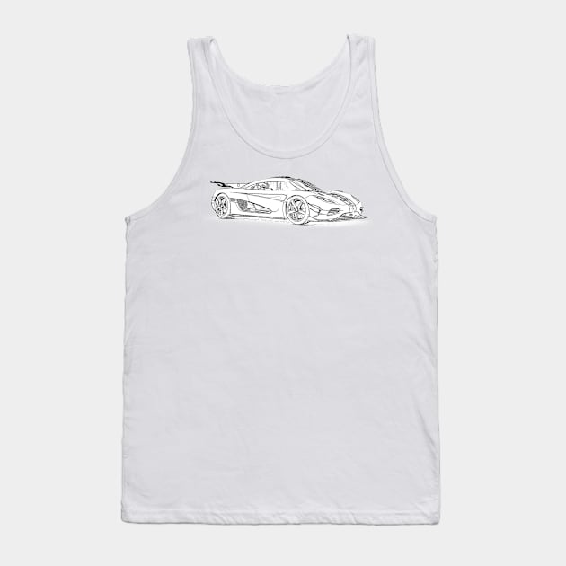 One-1 Wireframe Tank Top by Auto-Prints